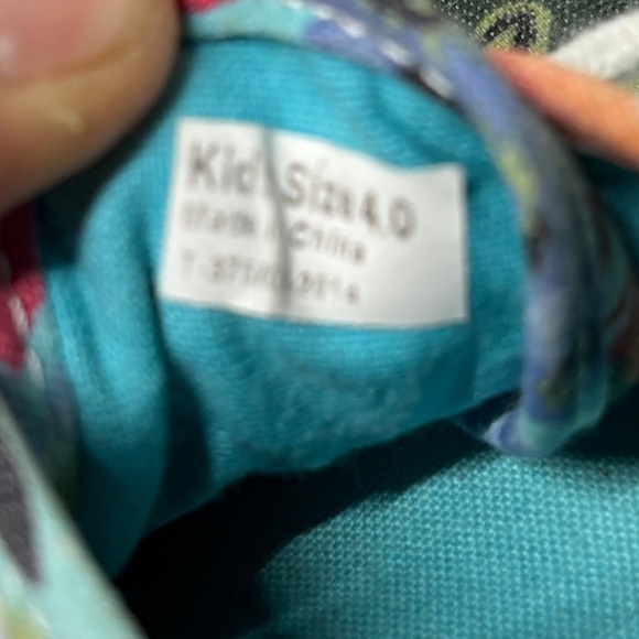 Vans off the Wall kids floral print size 4 - Picture 8 of 10